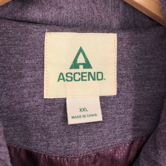 Ascend Purple Sleeveless Quilted Zip Front Vest size XXL - Picture 9 of 12